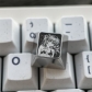 1U ESC / Arrow / WASD Titanium Alloy Artisan Keycaps Precision Pointillism for Mechanical Keyboard -Asuka Series